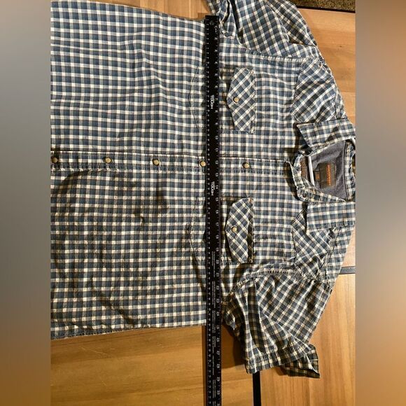 Northwest‎ territory blue plaid short sleeve button down - Picture 5 of 6